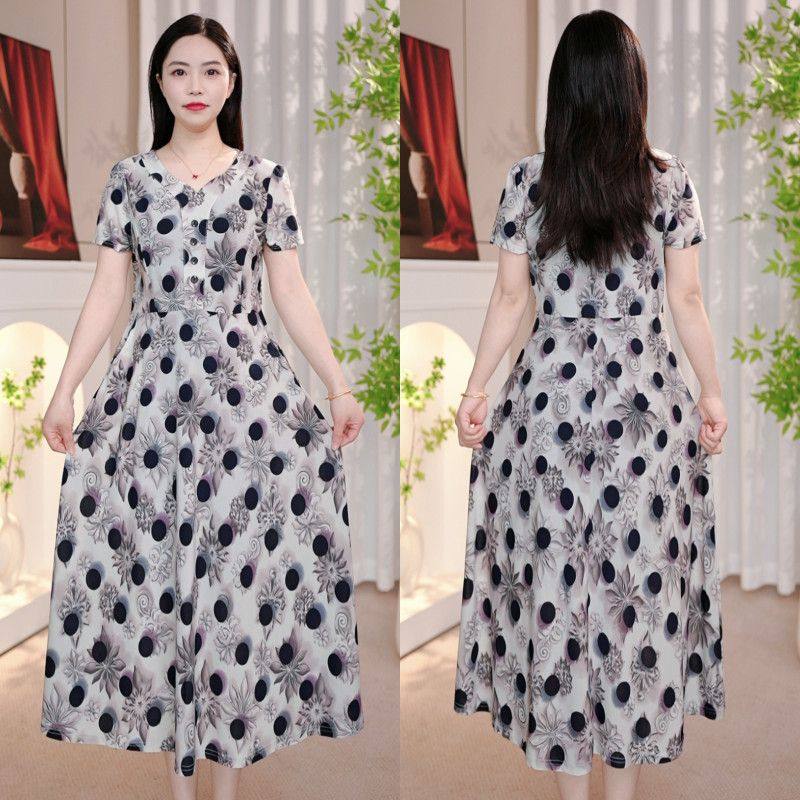 夏季新款新品休闲宽松减龄时尚舒适时尚新花型夏季连衣裙连衣裙
