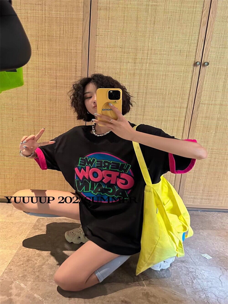 短袖通勤薄款印花纯棉女装