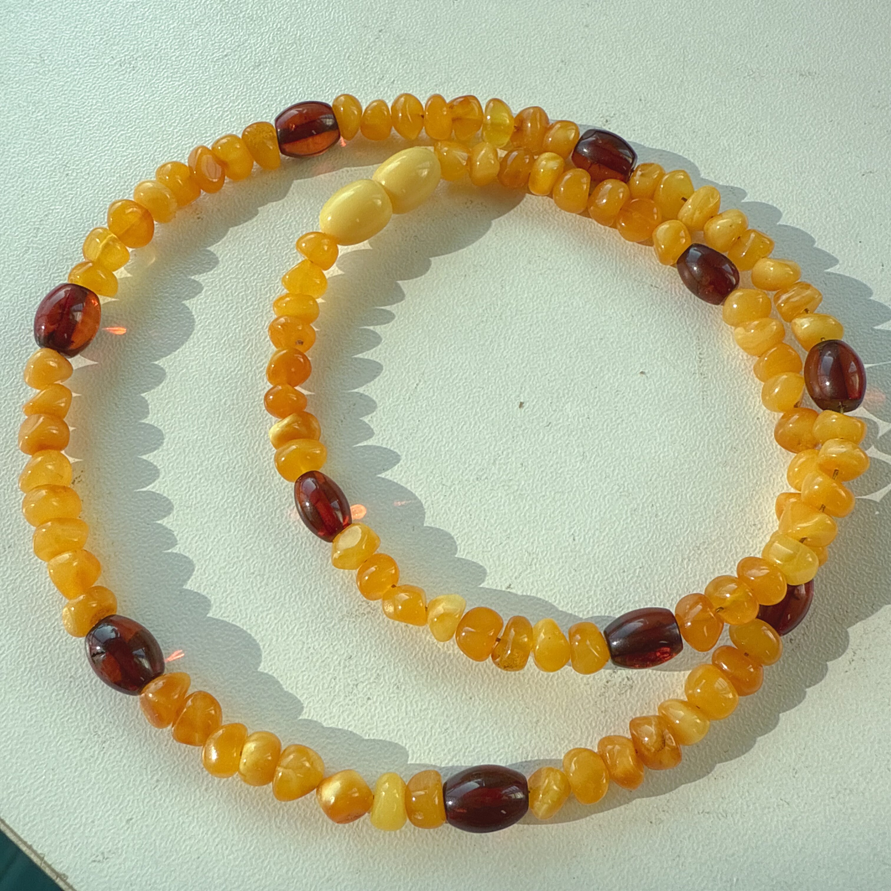 天然蜜蜡血珀项链 45cm 5-6mm