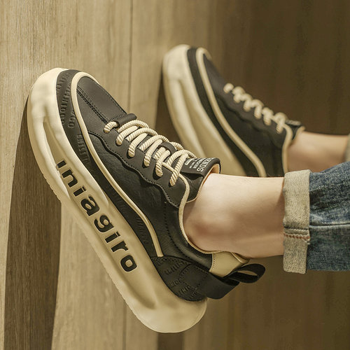 男鞋厚底休闲阿甘板鞋