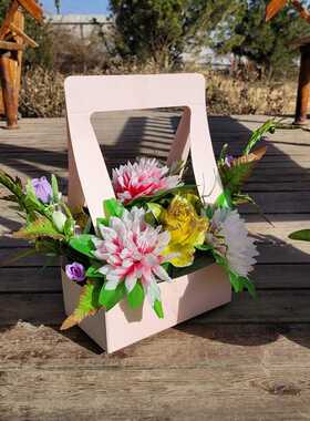 祭祀用品花束 花篮仿真假花 上坟扫墓祭奠用