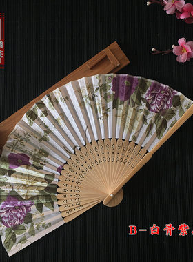 礼品绢布日式折叠扇子