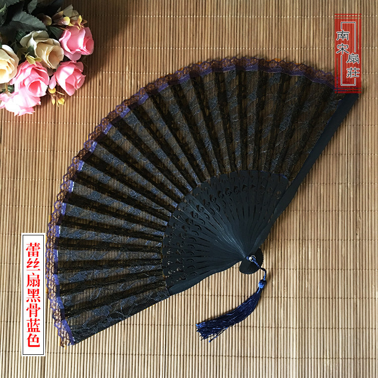 中国风折扇双成蕾丝葵形扇女式古典旗袍扇跳舞扇子工艺礼品扇包邮