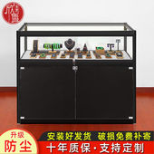 珠宝柜首饰柜手机摆件展示柜货架五金模具双层玻璃柜台100