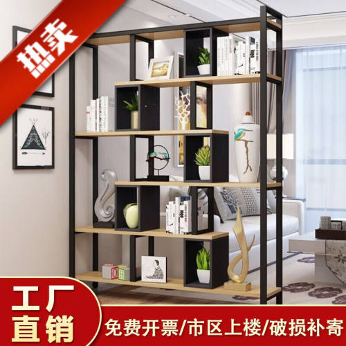 萌熙迪轻奢书架置物架货架隔断组合落地博古多层储物架展示架办公