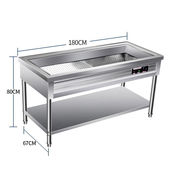 煜尚商用不锈钢保温蒸菜台浏阳小碗菜台包子馒头电加热熟食快餐保