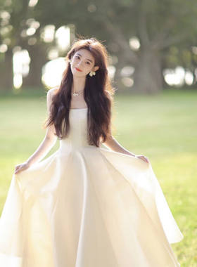 妍莉芬（yanlifen）法式在逃公主吊带连衣裙女2023夏季新款订婚礼