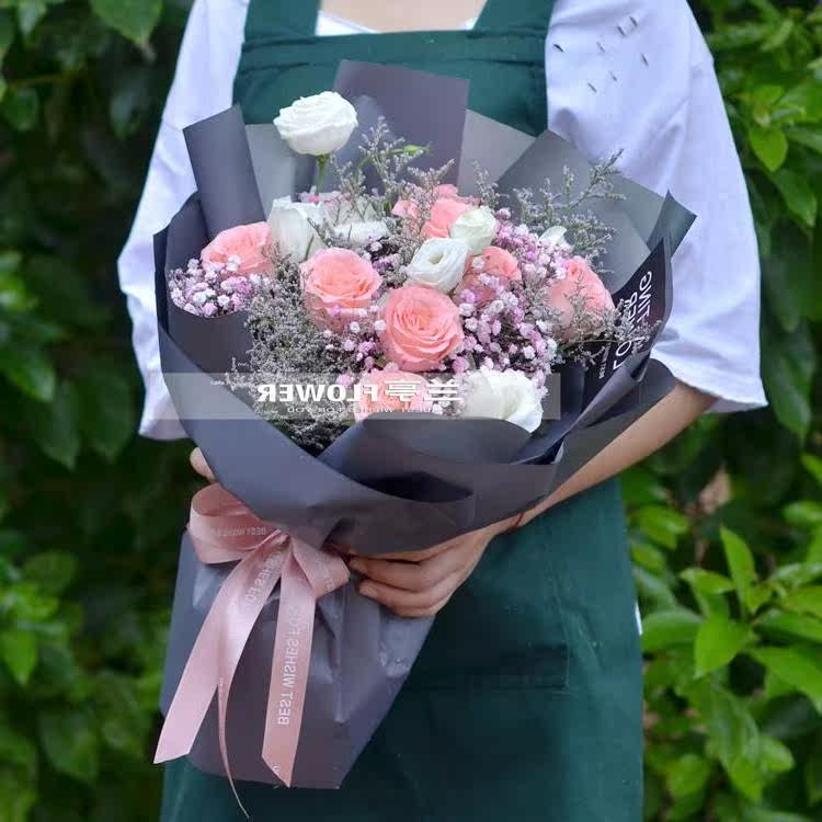 520情人节鲜花韩式小清新戴安娜粉玫瑰花束生日送长沙鲜花同城花|ruв категории доставка цветов/цветок моделирования/растения садоводства, доставка цветов (город) - от Buy2taobao.com для оказания профессиональной услуги покупки агента Taobao