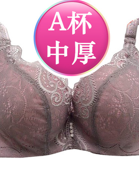 珠密琪正品中厚有钢圈小胸蕾丝文胸2060三排扣上托聚拢型a杯内衣