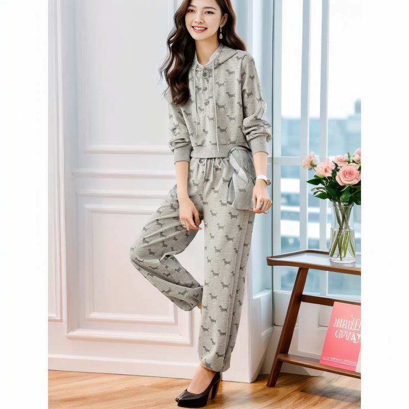 maje karena法式休闲套装女2024新款秋季轻奢高级感阔腿裤两件套