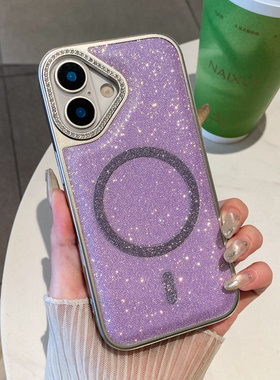 星空磁吸适用苹果15手机壳ihpone16promax高级感女款16闪钻镜圈15pro奢华14保护套13创意14pro小众12pn防摔硬