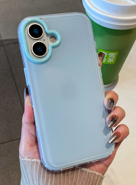 二合一果冻适用苹果16手机壳iphone17proamx女小清新15新款16pro双层壳14防摔气囊13纯色12防摔14pm软边硬壳