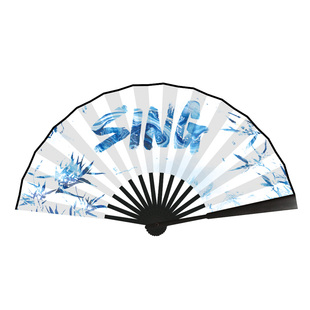 寄明月扇子女团红白道具同款 双面双色将进酒舞蹈折扇8寸古风转扇