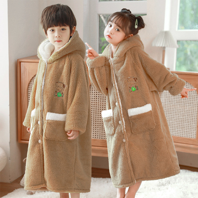 约言儿童睡袍加长加厚