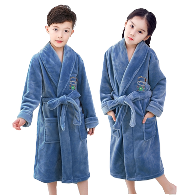 儿童睡衣儿童睡衣连帽家居服浴袍