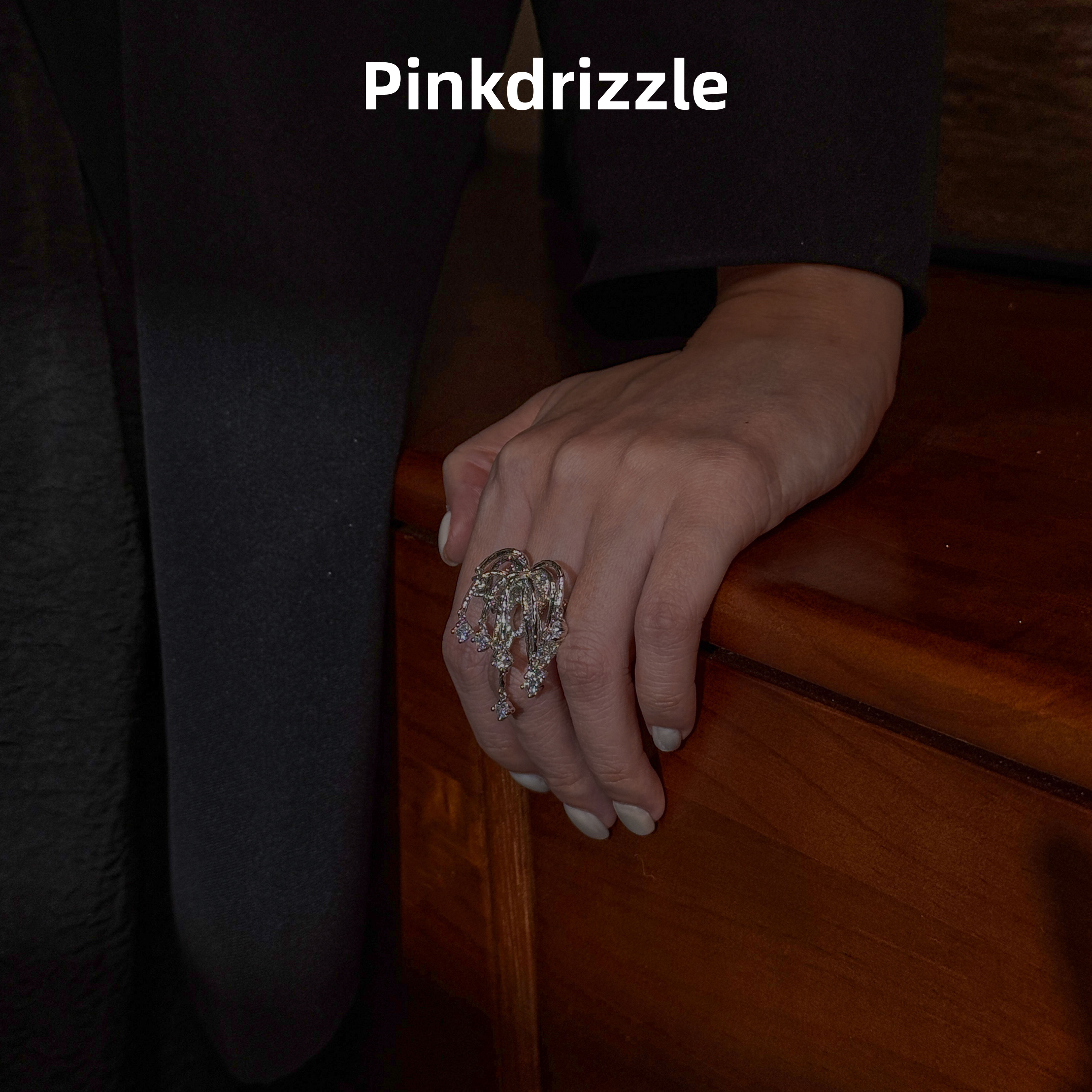 Pinkdrizzle水中星辰戒指独特高级设计师原创指环女饰品25年新款