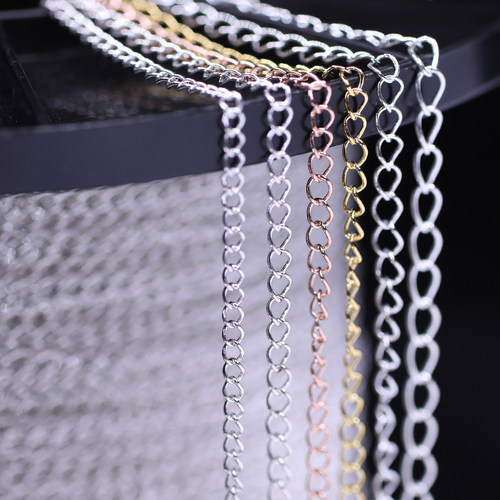 纯银手串延长链半成品侧身加长链