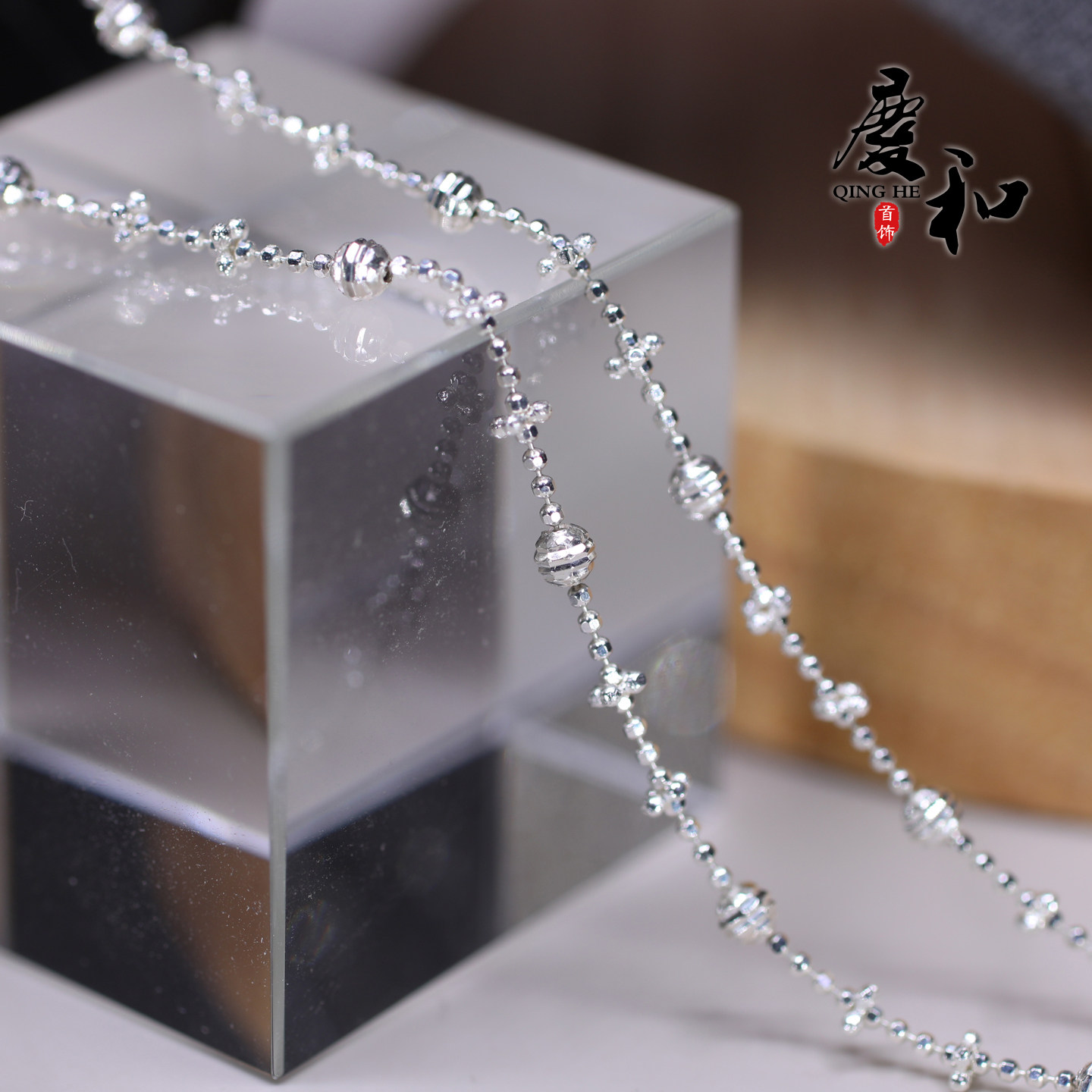 纯银镀金仙女链！金店同款！裸链图片