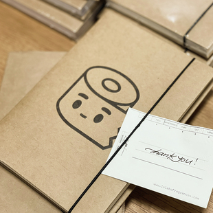 纸巾弟弟超顺滑牛皮纸笔记本手帐涂鸦盖章本超厚实可平摊空白本