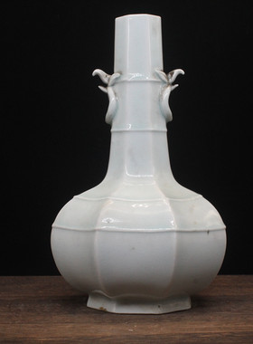 湖田窑影青瓷天球瓶（高23厘米）仿古瓷器桌面陶瓷花瓶摆件
