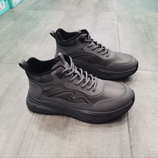 都市星期天专柜正品2025新款牛皮男鞋休闲鞋绒里鞋厚底增高老爹鞋