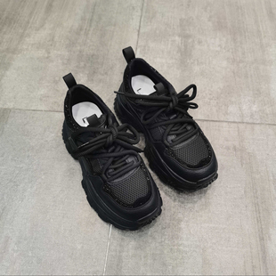 都市星期天专柜正品2025年新款秋季网面透气休闲鞋女厚底老爹鞋