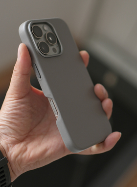 MESAP 适用于iPhone16ProMAX系列全包细腻平纹没有纹路官方小牛皮高品质手机壳带MagSafe磁吸模组轻薄耐用