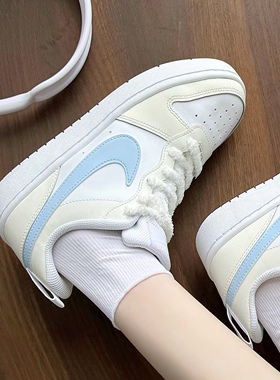 定制球鞋Nike Court Borough海盐蛋挞 奶油樱花 校园低帮板鞋女款