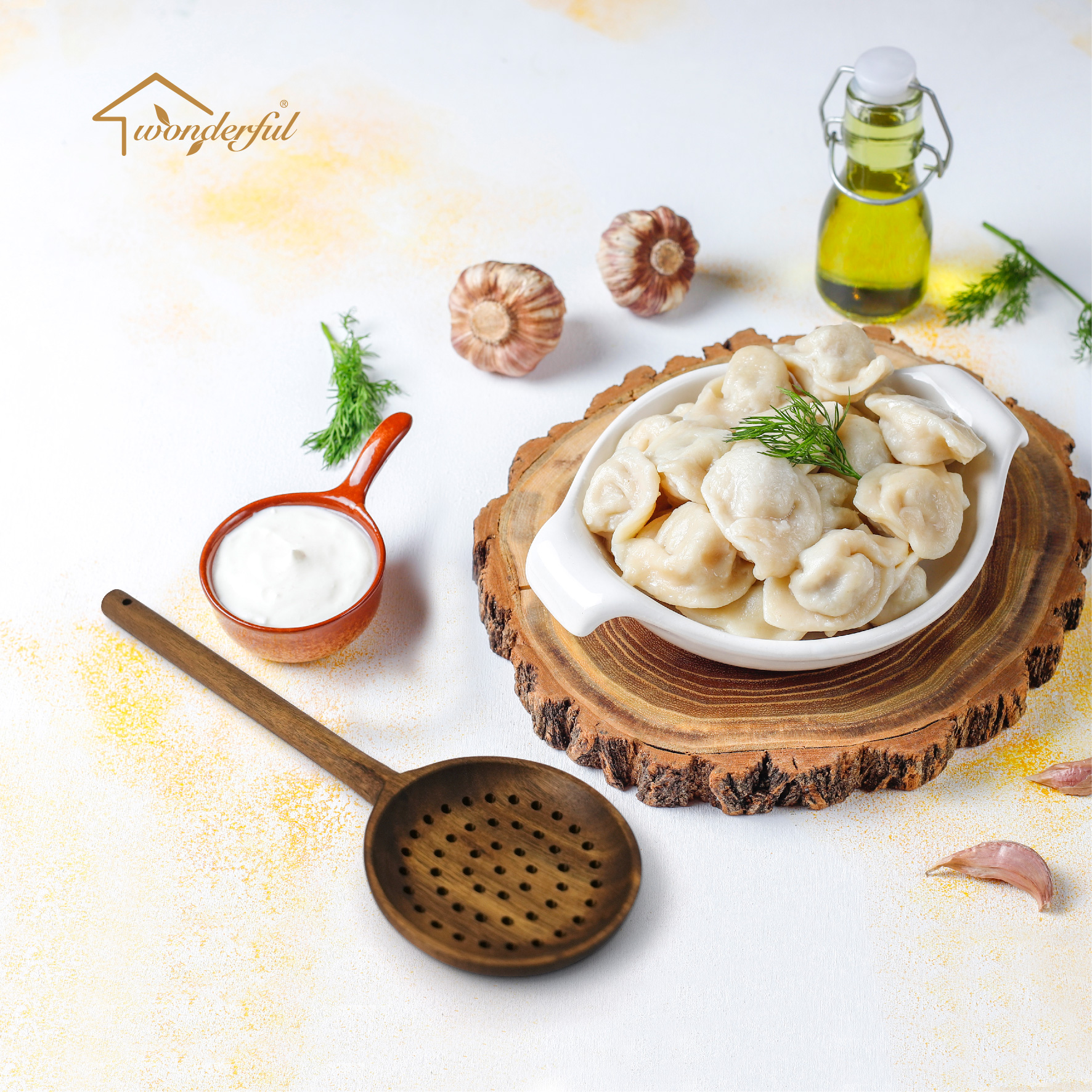 旺德福相思木家用整木捞鸡蛋捞水饺漏勺