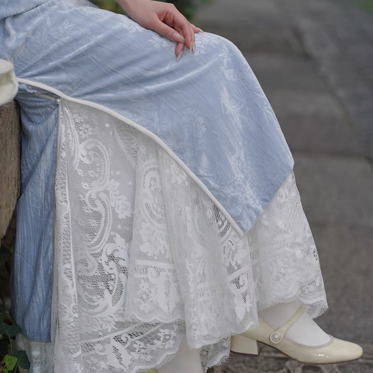 新中式纱裙半身裙女旗袍打底衬裙