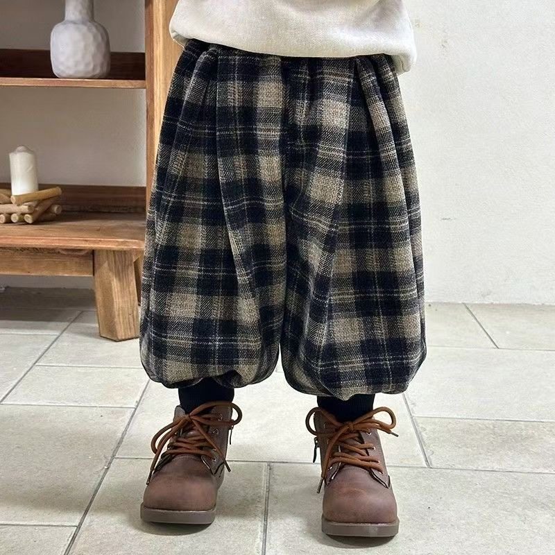 男童加绒裤子一体绒2025新款秋冬季宝宝哈伦裤儿童灯笼裤格子童装,童装/婴儿装/亲子装,裤子,淘宝优惠券,粉丝福利购,淘宝优惠卷