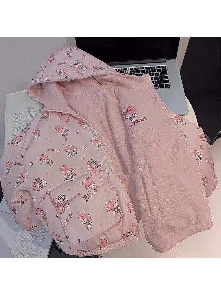 儿童外套棉服美乐蒂两面穿面包服
