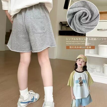 女童夏装热裤2026新款韩版休闲女大童百搭裤子儿童夏季短裤运动裤