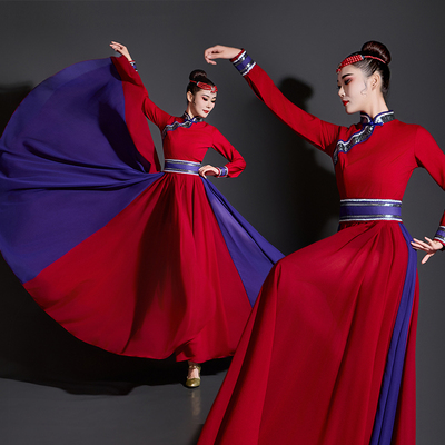 新款古典舞演出服蒙古舞服大摆裙