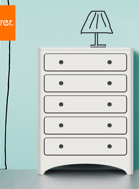 soerer五斗柜多层抽屉柜儿童房家具白色环保防倾倒卧室收纳落地柜