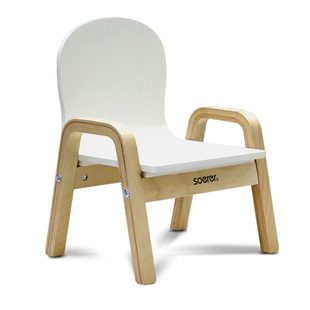soerer婴幼儿童BB便携北欧小椅凳圆椅实木弯曲扶手靠背幼儿园M160