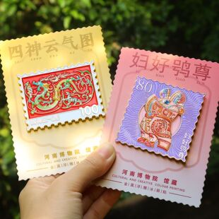 新款晋候鸟尊冰箱贴山西博物馆馆藏冰箱贴四羊方尊金属冰箱装饰贴