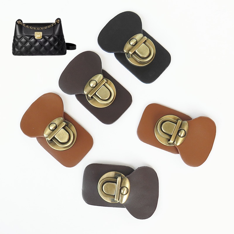 羽绒服包包对扣高档皮质金属锁扣