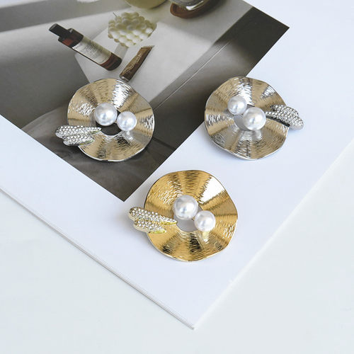 高档金属夸张大纽扣珍珠圆形扣子