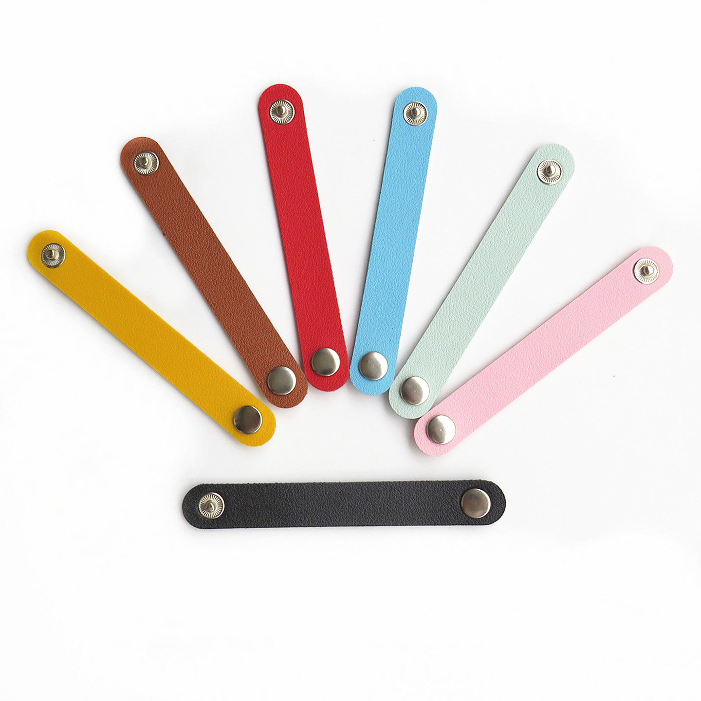 皮扣包带服装pu皮质按扣带礼盒手提配件电线数据线整理器固定扣