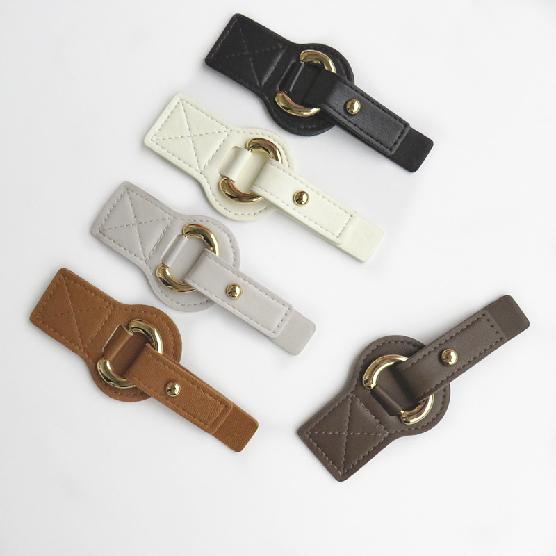 PU皮高档金属皮扣赫本风妮大衣扣