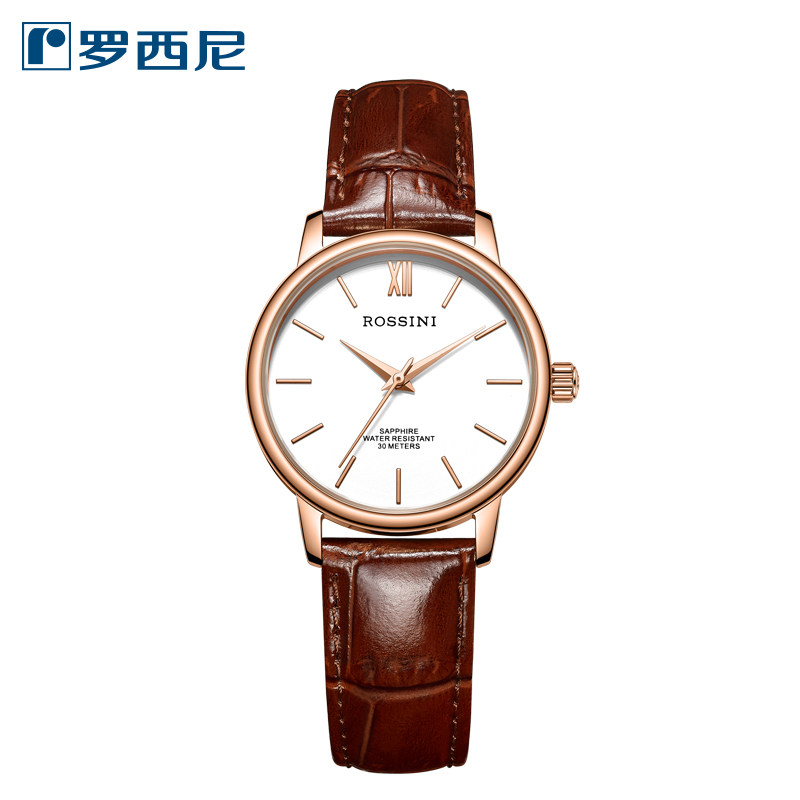 罗西尼手表男学生潮流石英表正品防水皮带休闲男表男士手表519903