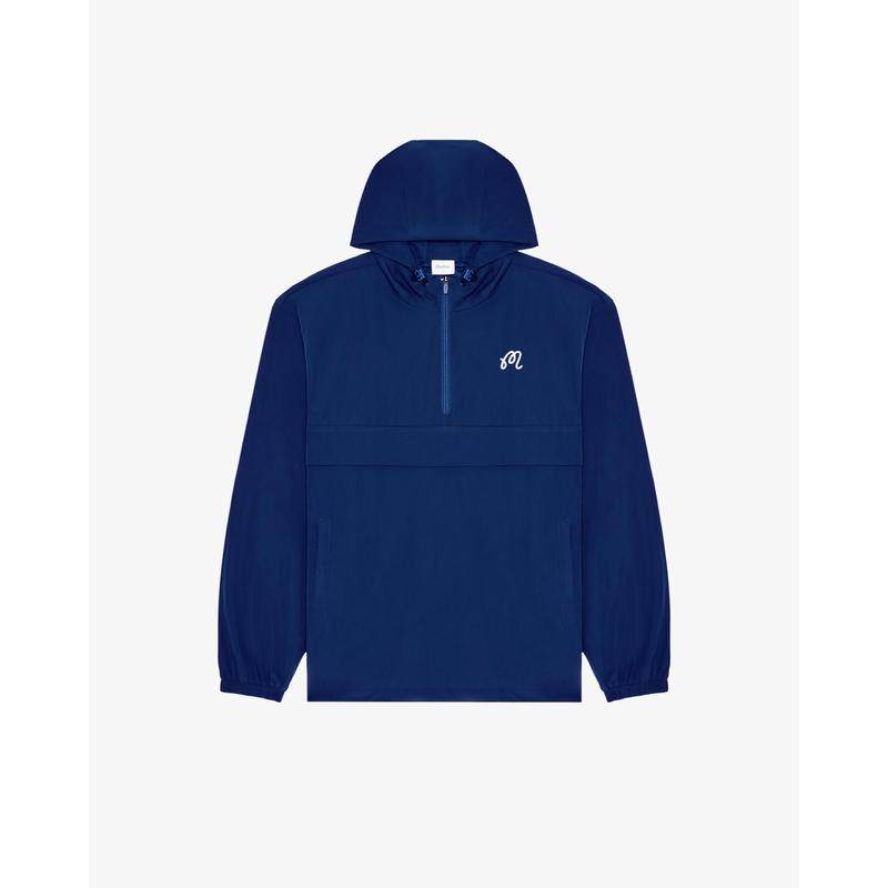 代购MALBON GOLF男士运动夹克防风透气保暖易穿脱深蓝色轻薄面料