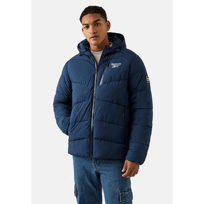 代购Reebok锐步男士羽绒服保暖防风可调节帽子拉链口袋