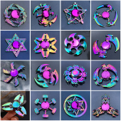 手指陀螺金属指尖陀螺男孩学生合金炫酷减压儿童玩具礼物 百款