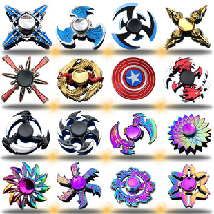 新款 指尖陀螺儿童玩具成人减压金属炫彩指间旋转学生手指陀螺大全