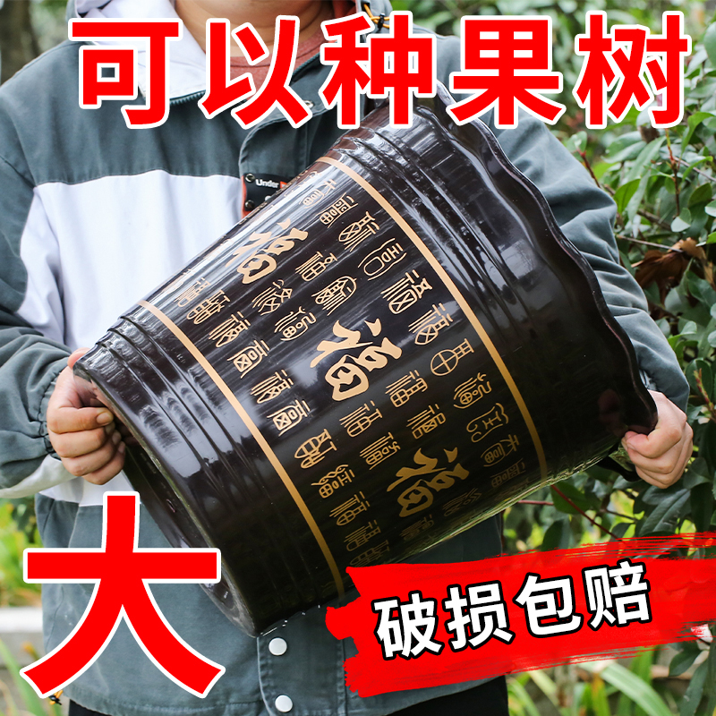 塑料花盆高款加厚耐用厂家直销特大号树脂仿陶瓷花盆可种树清仓 鲜花速递/花卉仿真/绿植园艺 花盆 原图主图