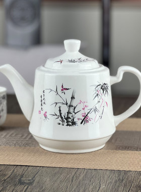 中国风茶具套装陶瓷水壶茶杯泡茶壶大小容量凉水壶防爆带过滤孔