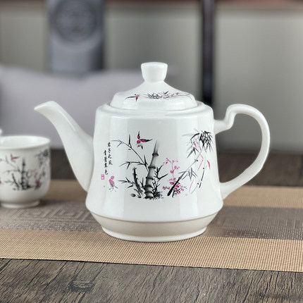 中国风茶具套装陶瓷水壶茶杯泡茶壶大小容量凉水壶防爆带过滤孔