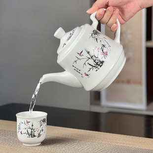 陶瓷茶壶老式瓷壶中式复古过滤陶瓷茶壶茶杯套装冷水壶耐高温防爆